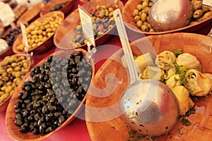Olives and articholes for sale photo
