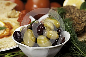 Olives in bowl