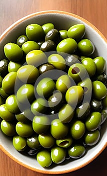 olives in a bowl AI Generated