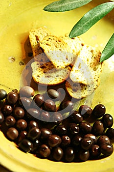 Olives and bruschette photo