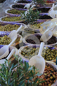 Olives at a french market