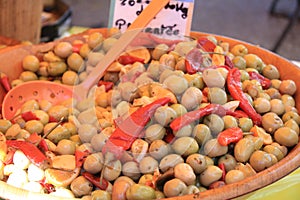 Olives at a French market