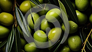 olives on green tree backgrounds