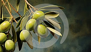 olives on green tree backgrounds