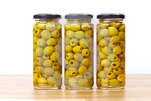Olives in jars