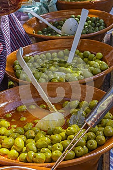 Olives in the market