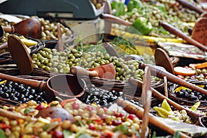 Olives at market