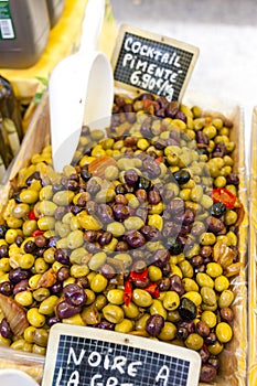 olives, market in Nyons, Rhone-Alpes, France