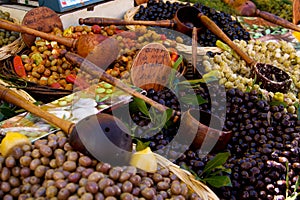 Olives on a Market stall