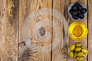 Olives with olive oil