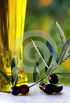 Olives and oliveoil.