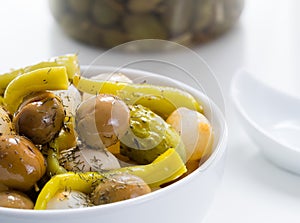 Olives with onions