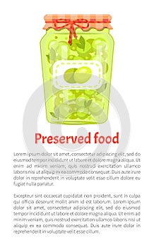 Olives Preserved Food in Glass Jar Vector Icon