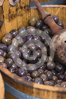 Olives for sale at local market