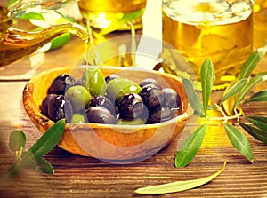Olives and virgin olive oil