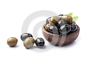 Olives on white backgrounds