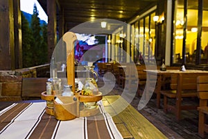 Oliviera on a hotel terrace