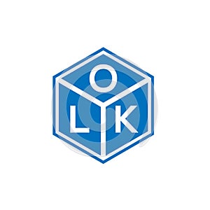 OLK letter logo design on black background. OLK creative initials letter logo concept. OLK letter design