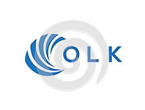 OLK letter logo design on white background. OLK creative circle letter logo concep
