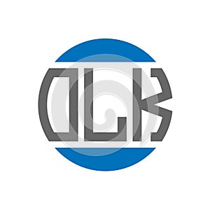 OLK letter logo design on white background. OLK creative initials circle logo concept. OLK letter design