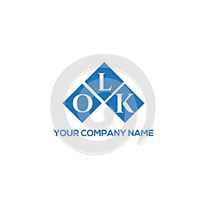 OLK letter logo design on WHITE background. OLK creative initials letter logo concept.