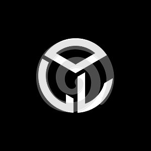 OLL letter logo design on black background. OLL creative initials letter logo concept. OLL letter design