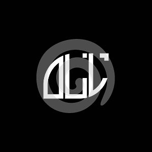 OLL letter logo design on BLACK background. OLL creative initials letter logo concept. OLL letter design.OLL letter logo design on