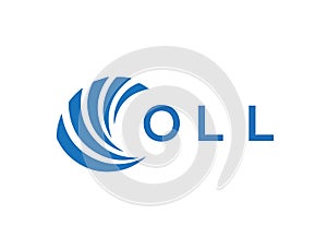 OLL letter logo design on white background. OLL creative circle letter logo concept.