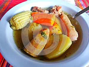 Olla de carne. Costa Rica traditional food photo