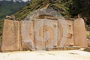 Ollantaytambo Inca fortress photo