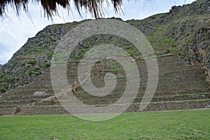 Ollantaytambo, old Inca fortress in the Sacred Valley, Peru.