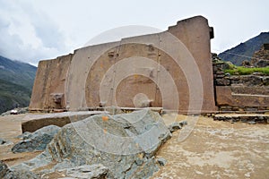 Ollantaytambo, old Inca fortress in the Sacred Valley, Peru.