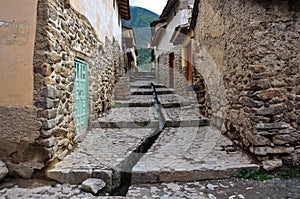 Ollantaytambo old streets, Peru photo