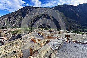 View Ollantaytambo from the hill of the Temple-peru-211 photo