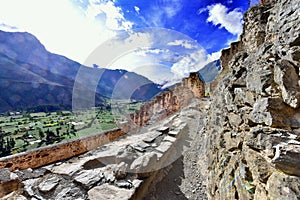 View Ollantaytambo from the hill of the Temple-peru-213 photo