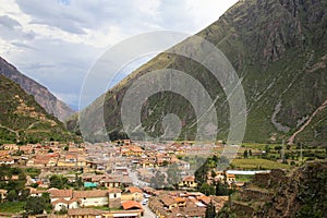 Ollantaytambo town in Peru