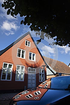 Olld house in the streets of TÃ¸nder in Denmark