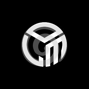 OLM letter logo design on black background. OLM creative initials letter logo concept. OLM letter design