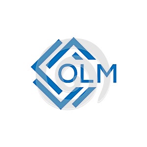 OLM letter logo design on white background. OLM creative circle letter logo concept