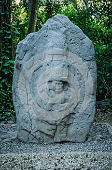 Olmec sculpture at La Venta Park photo