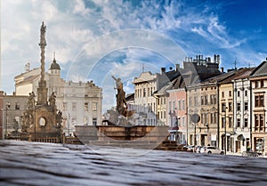 Olomouc - baroque pearl in Czech Republic - Street scene on the Downer square