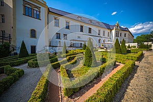 Olomouc - Historical gardens by Palacky University on city walls