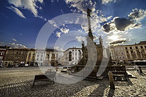 Olomouc, View on the Dolni square of Olomouc, Czech Republic, Original name Dolni namesti