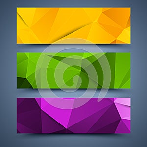 ÃÂ¡olor banners templates. Abstract backgrounds