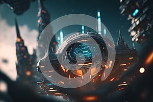 olor-coded worldWorld-Building Perfection: Exploring a Color-Coded, Intricate Sci-Fi City on a Giant Spaceship in Unreal Engine 5