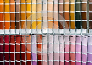 Ð¡olor palette for choosing fabric or paint. Background from color swatches