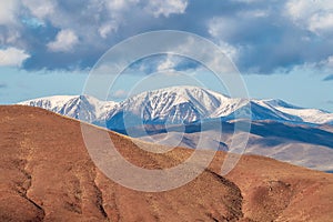 olorful highland valley among big rocky mountains