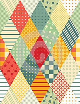 Ð¡olorful quilting. Seamless patchwork pattern