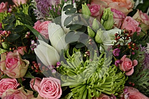 Rich bouquet of chic flowers