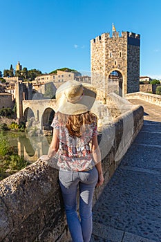 Olot city landscape-Catalonia in Spain